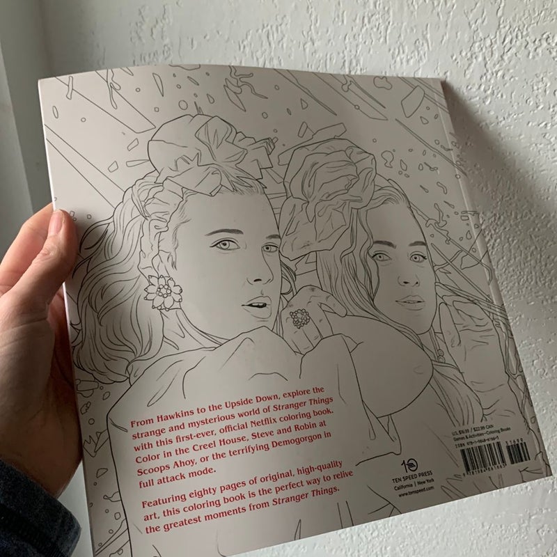 Stranger things the official coloring book by netflix paperback