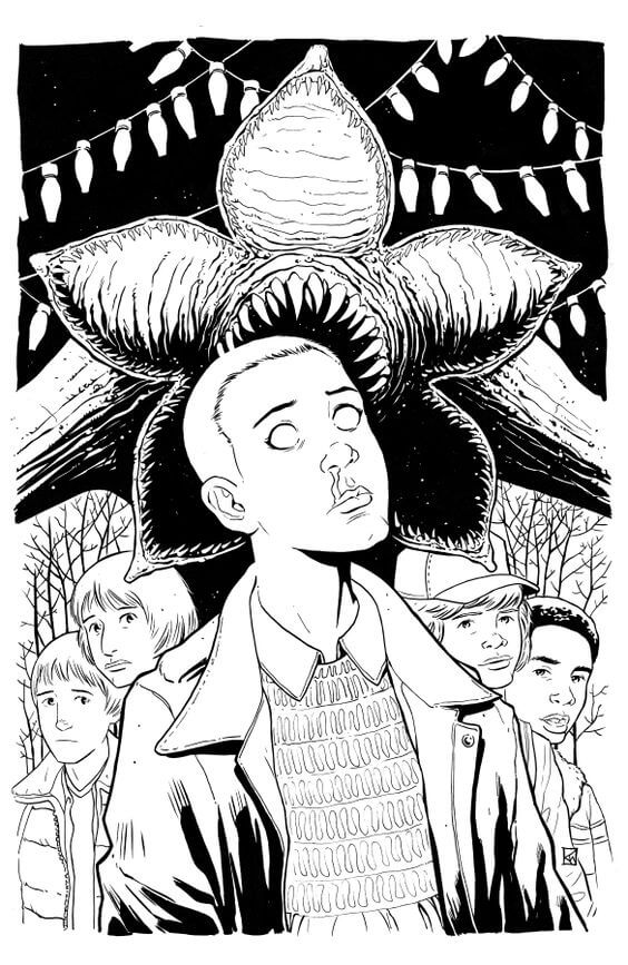 Free printable stranger things coloring pages