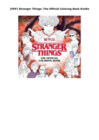 Pdf stranger things the official coloring book kindle