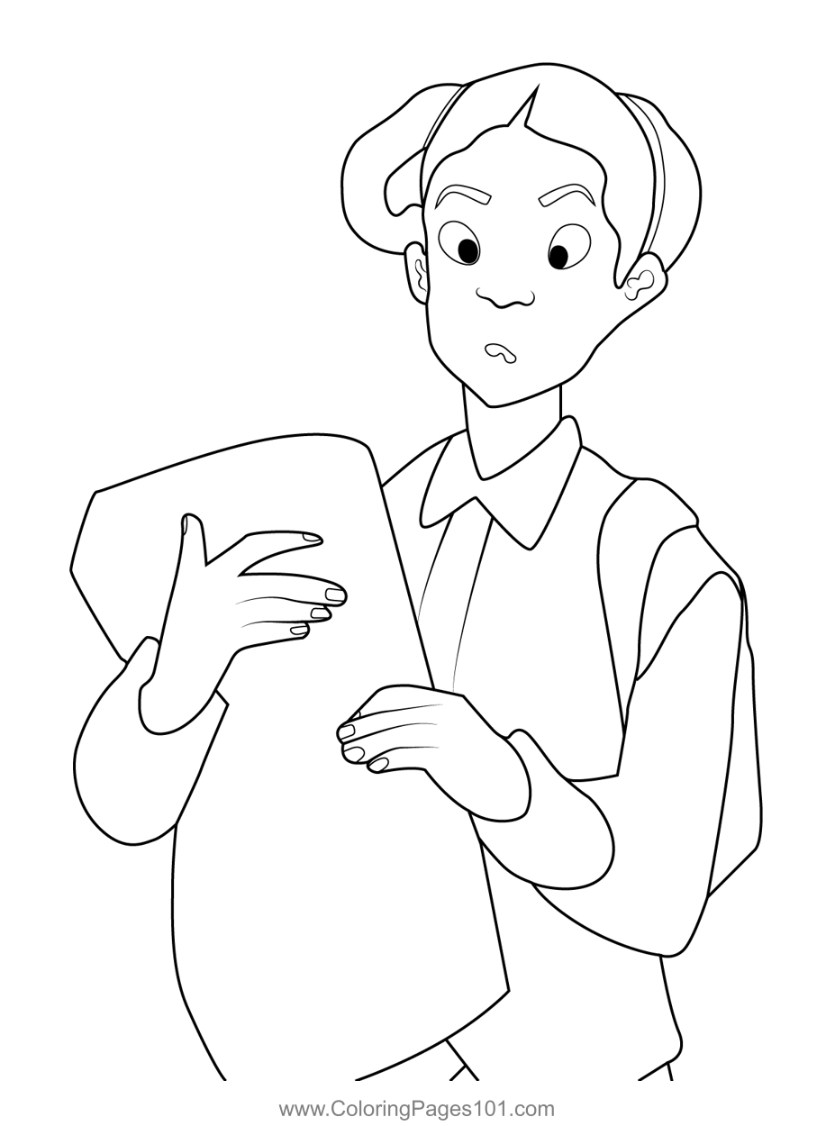 Tanya stranger things coloring page for kids