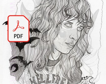 Stranger things coloring pages