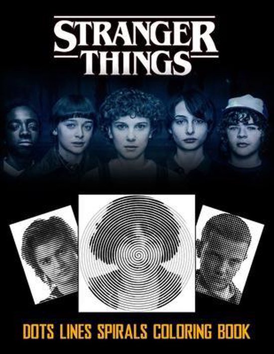 Stranger things dots line spirals coloring book tv series spiroglyphics coloring