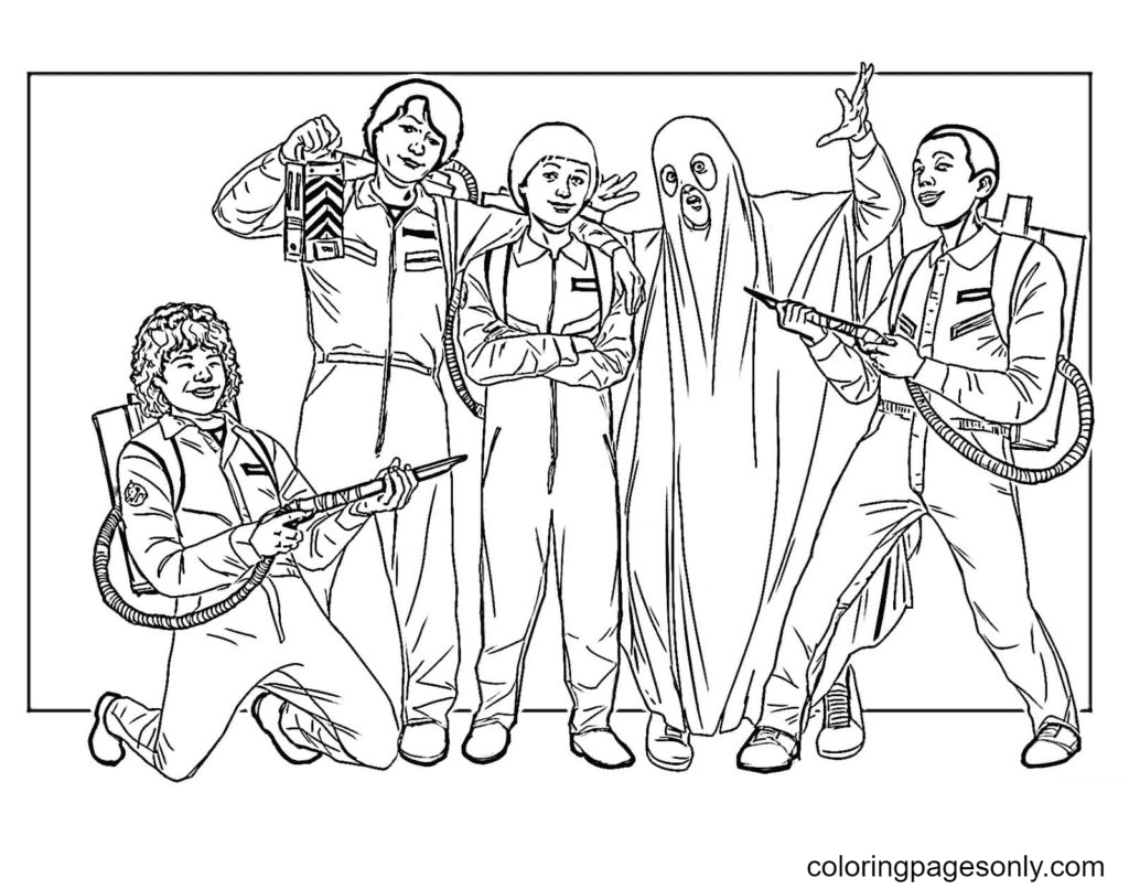 Stranger things coloring pages