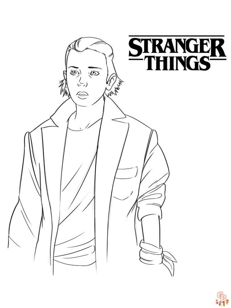 Discover the upside down with stranger things coloring pages