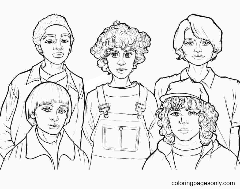 Stranger things coloring pages