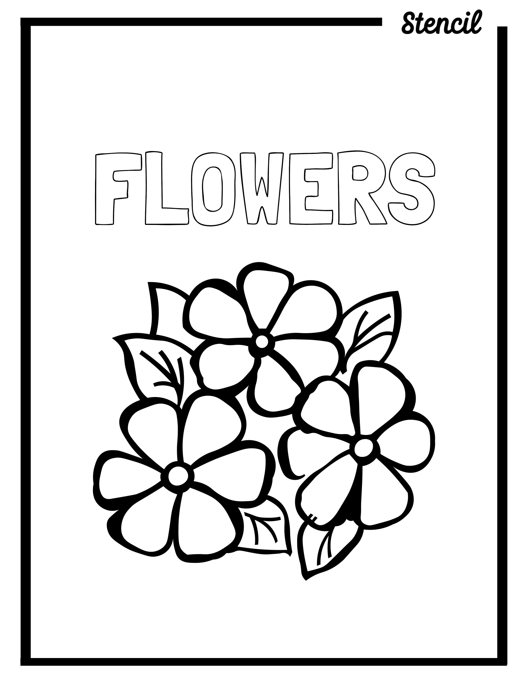 Create a coloring book in stencil