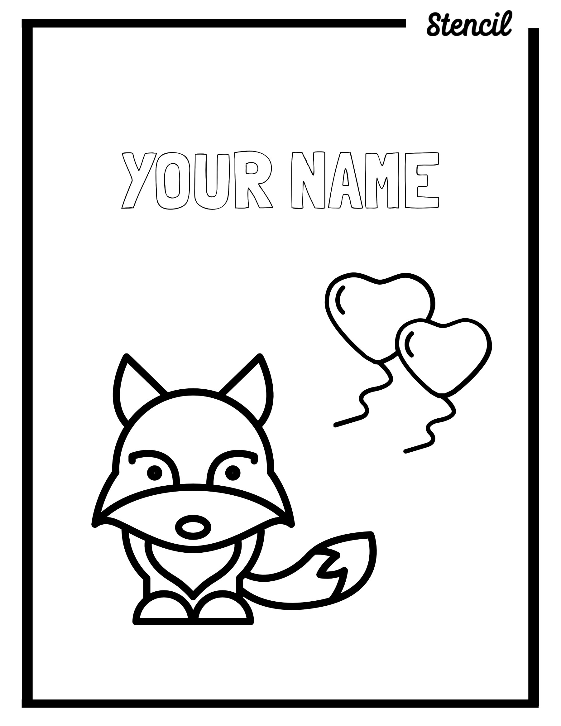 Create a coloring book in stencil