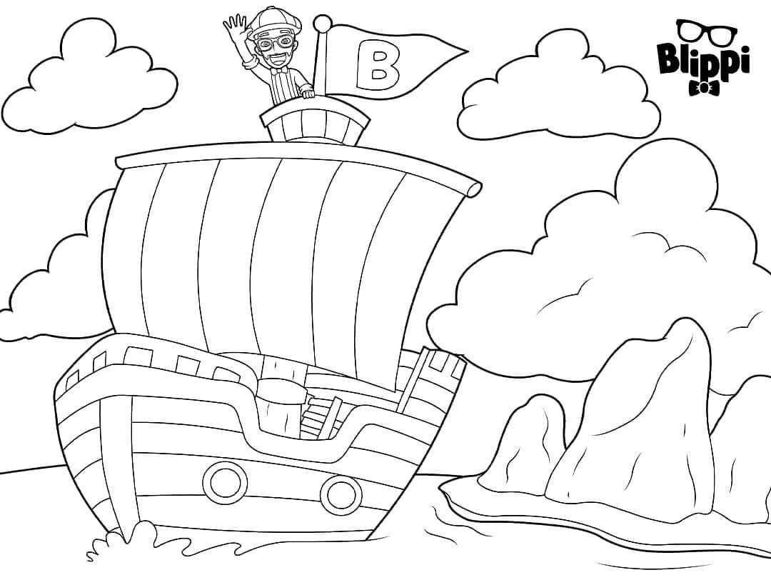 Blippi coloring pages