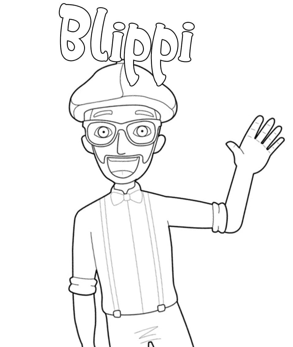 Blippi coloring pages