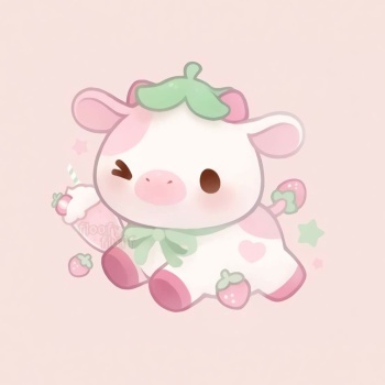 Solve strawberry cow by floofyfluff jigsaw puzzle online with pieces