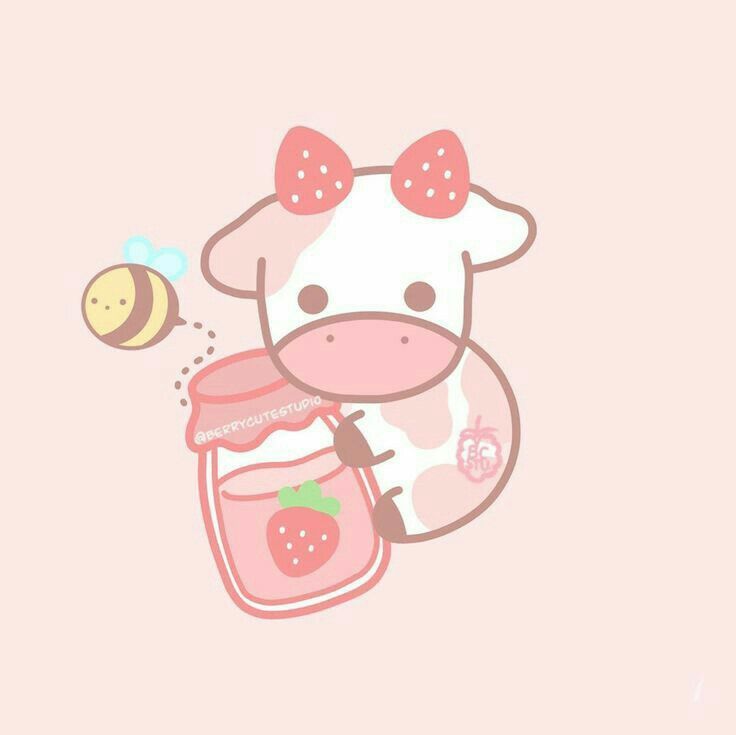 Strawberry cow cute cartoon drawings cute animal drawings kawaii cute doodles cute drawings cute animal drawings kawaii cute cartoon drawings