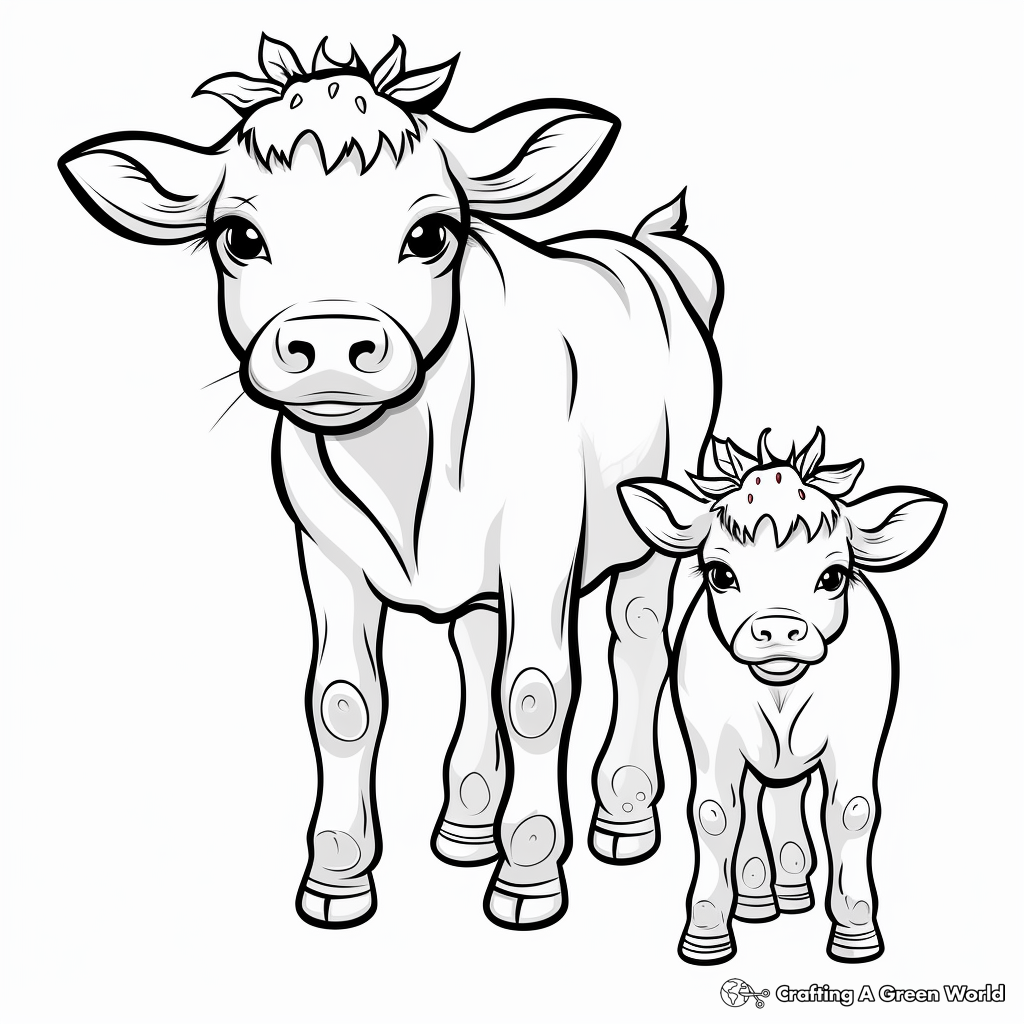 Strawberry cow coloring pages
