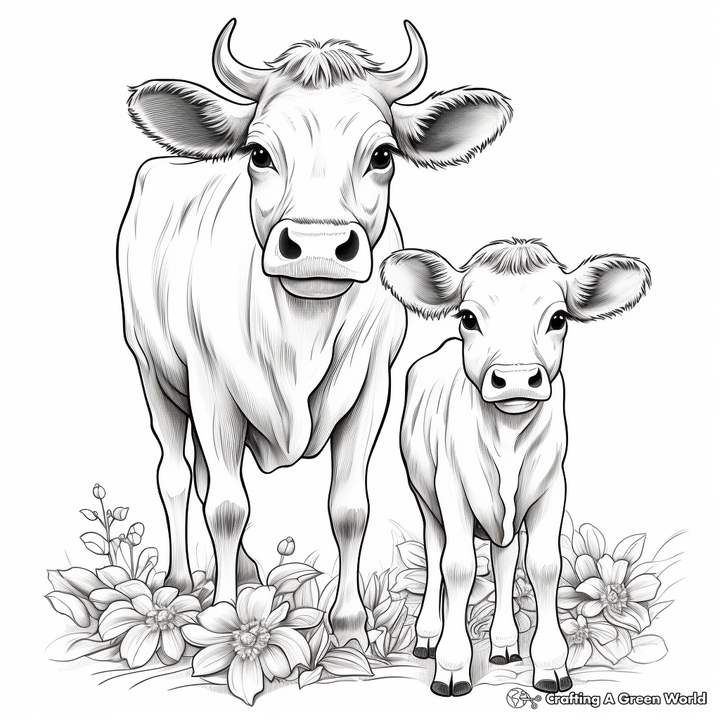 Strawberry cow coloring pages