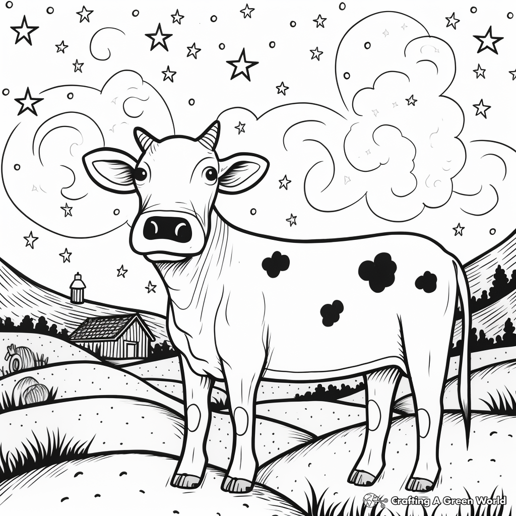 Strawberry cow coloring pages