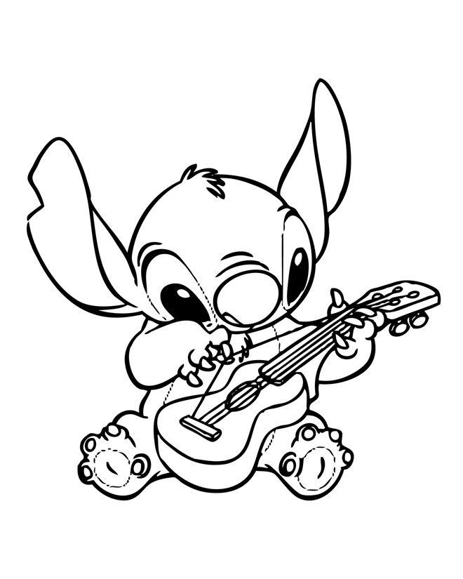 Ukelele coloring pages