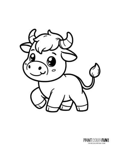 Bull coloring pages at