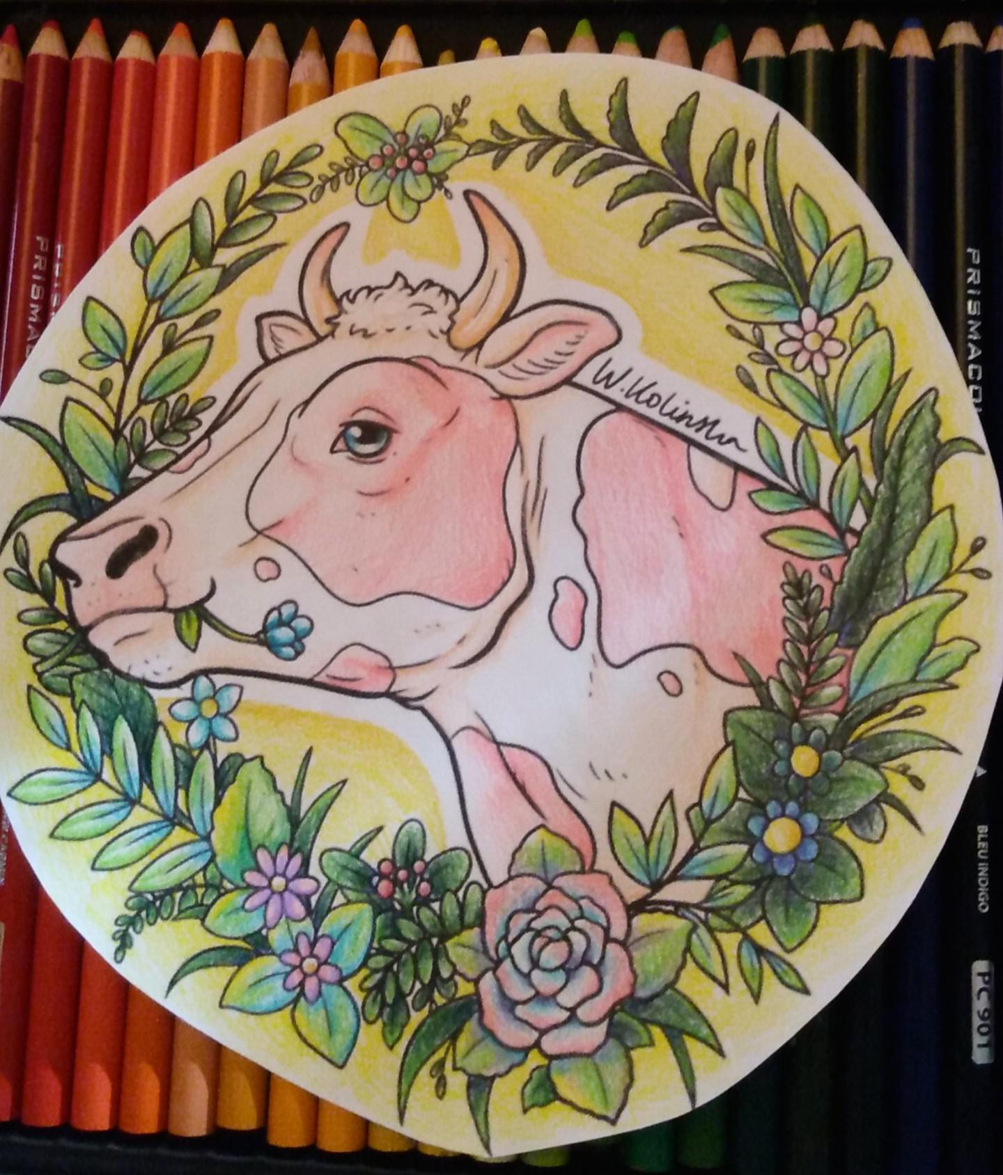 Proud of my strawberry cow rcoloring