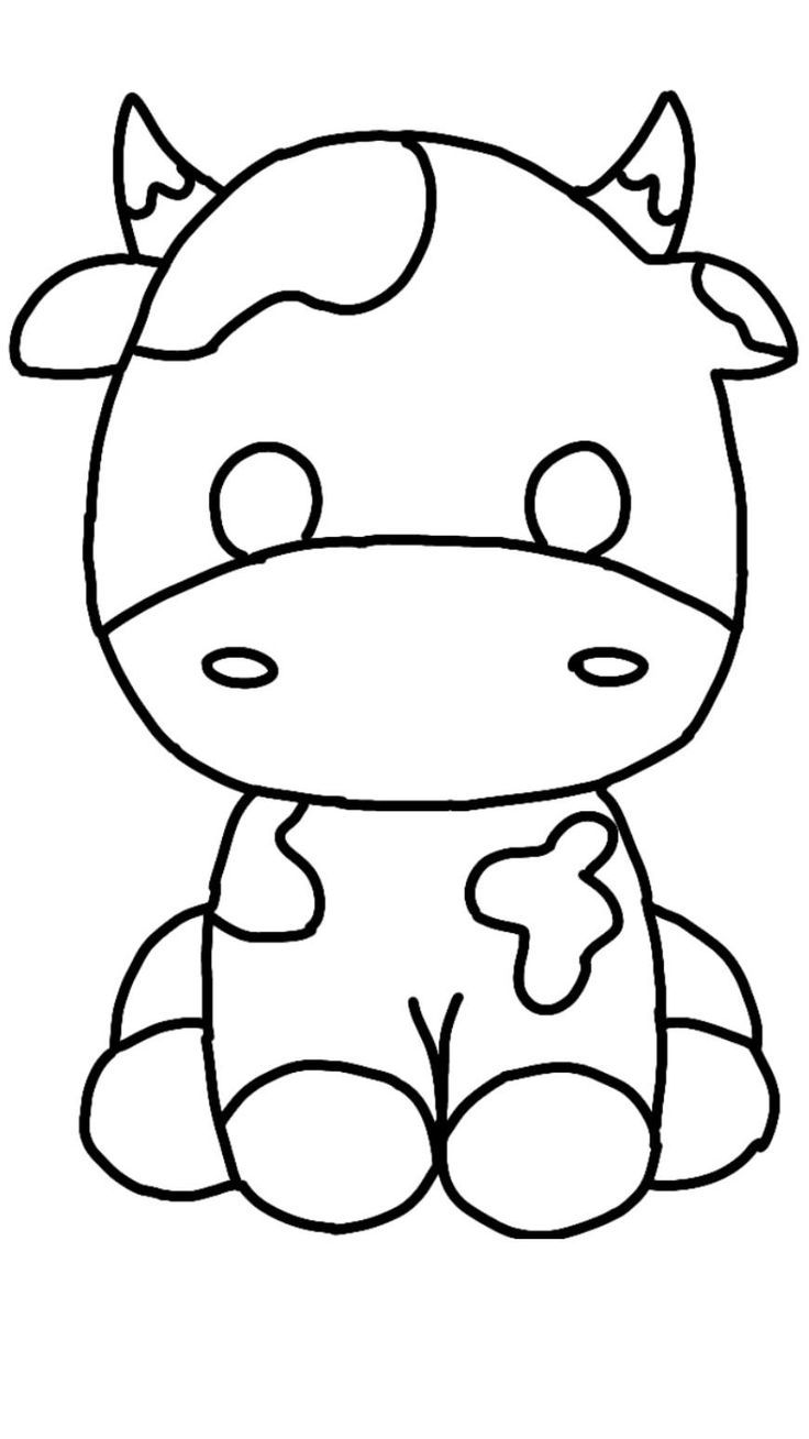 Cow drawing vorlage in cute coloring pages cow drawing coloring pictures lindos dibujos fãciles dibujo de mono garabatos de animales