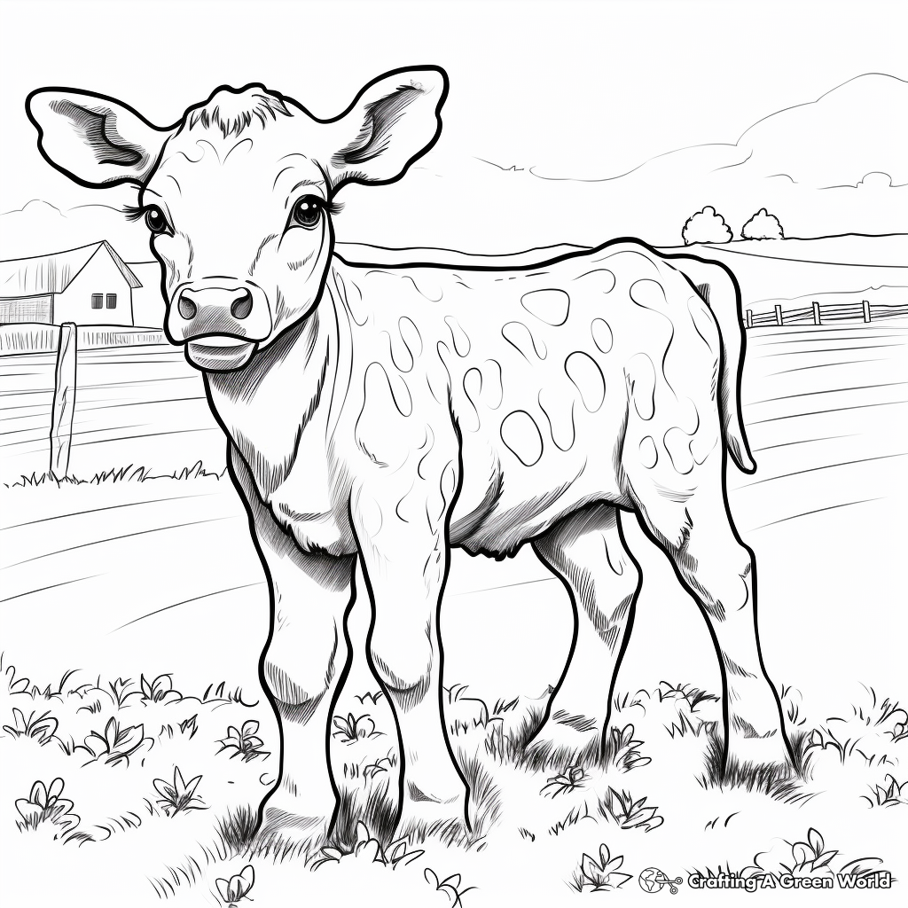 Strawberry cow coloring pages