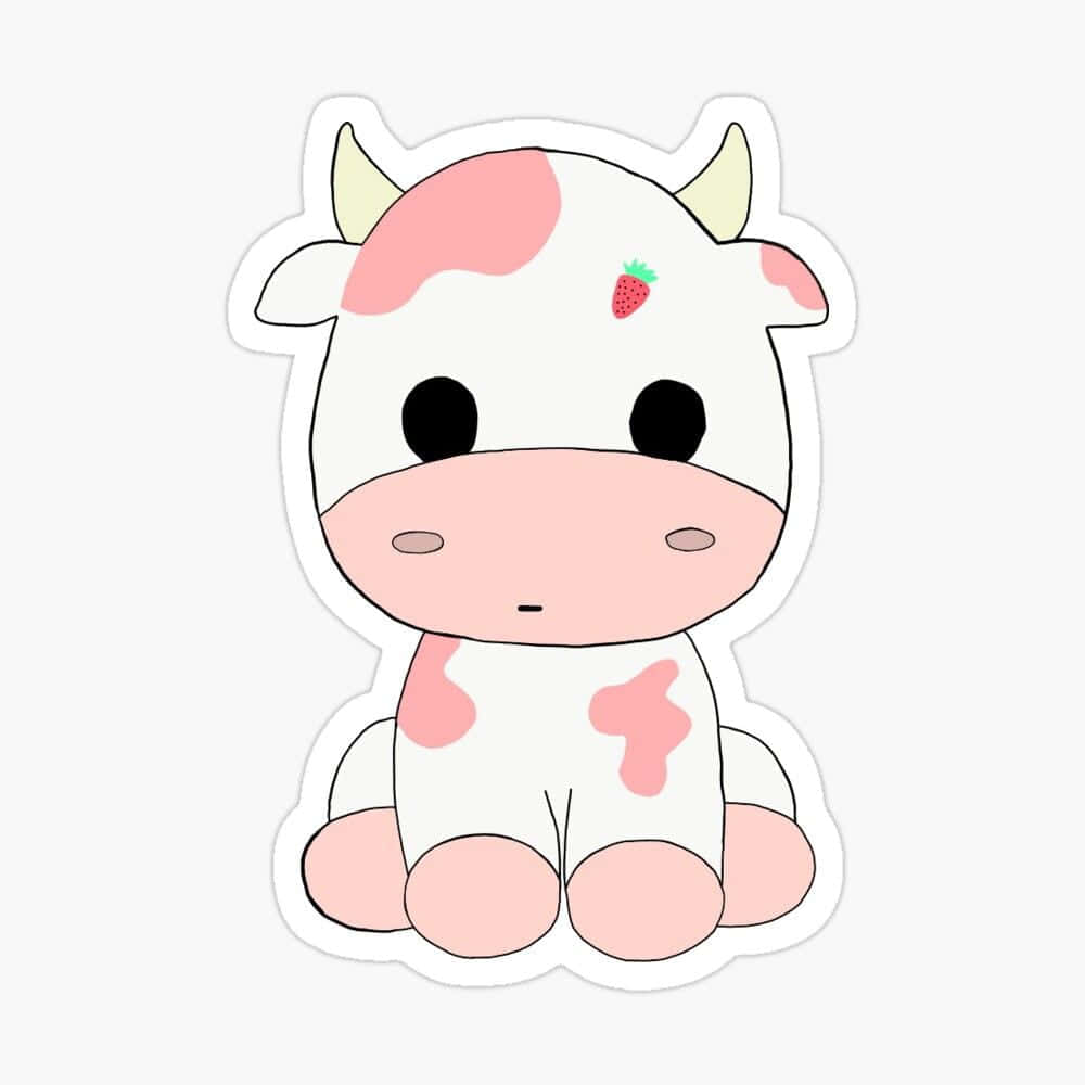 Kawaii strawberry cow