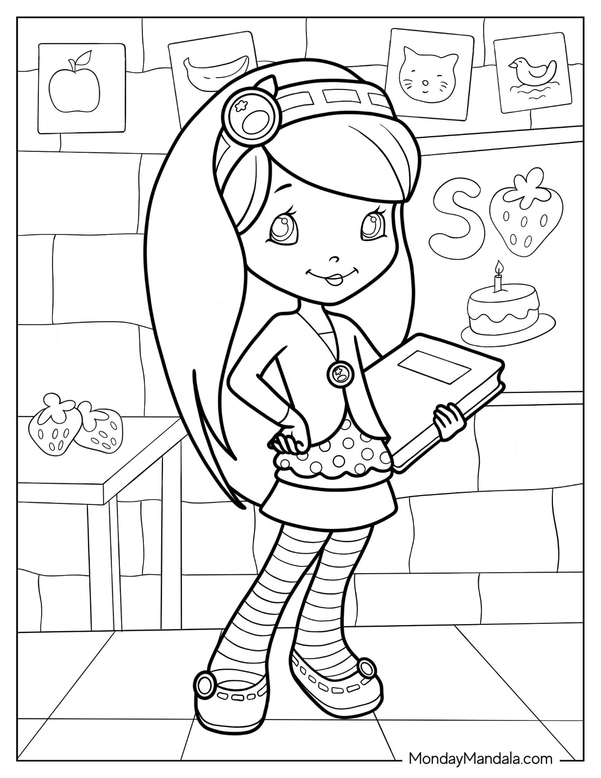 Strawberry shortcake coloring pages free pdf printables