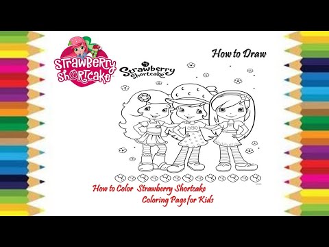 Coloring strawberry shortcake with friends coloring pages coloring book strawberryshortcake