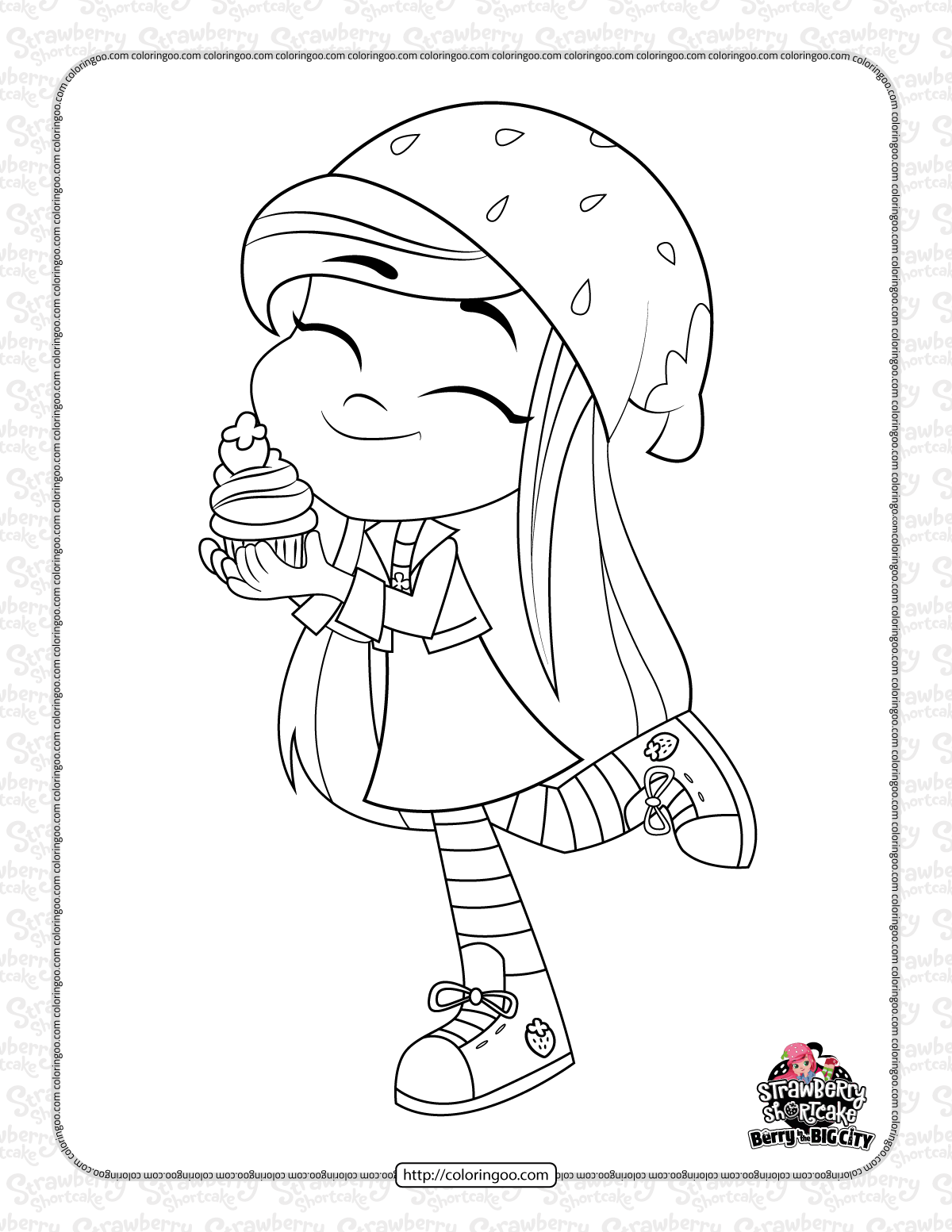 Strawberry shortcake new coloring pages