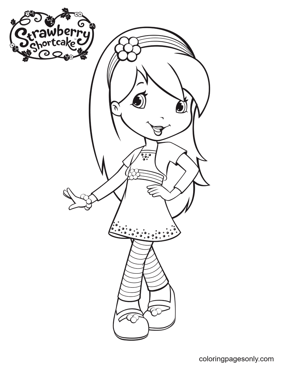Strawberry shortcake coloring pages printable for free download