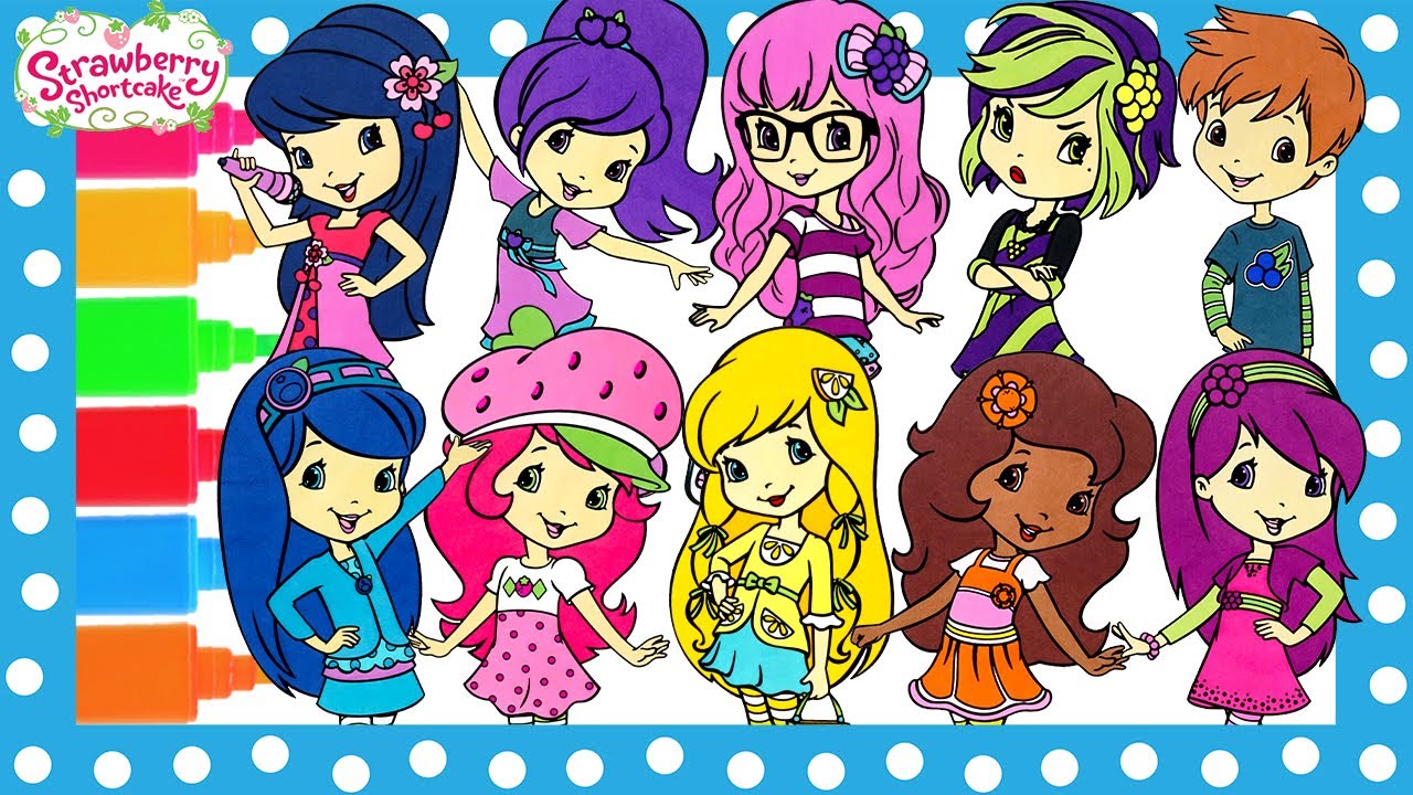 Strawberry shortcake coloring book pages ð blueberry muffin ð orange blossom ð happily snowball ð