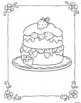 Printable ctoon strawberry shortcake coloring pages for girls