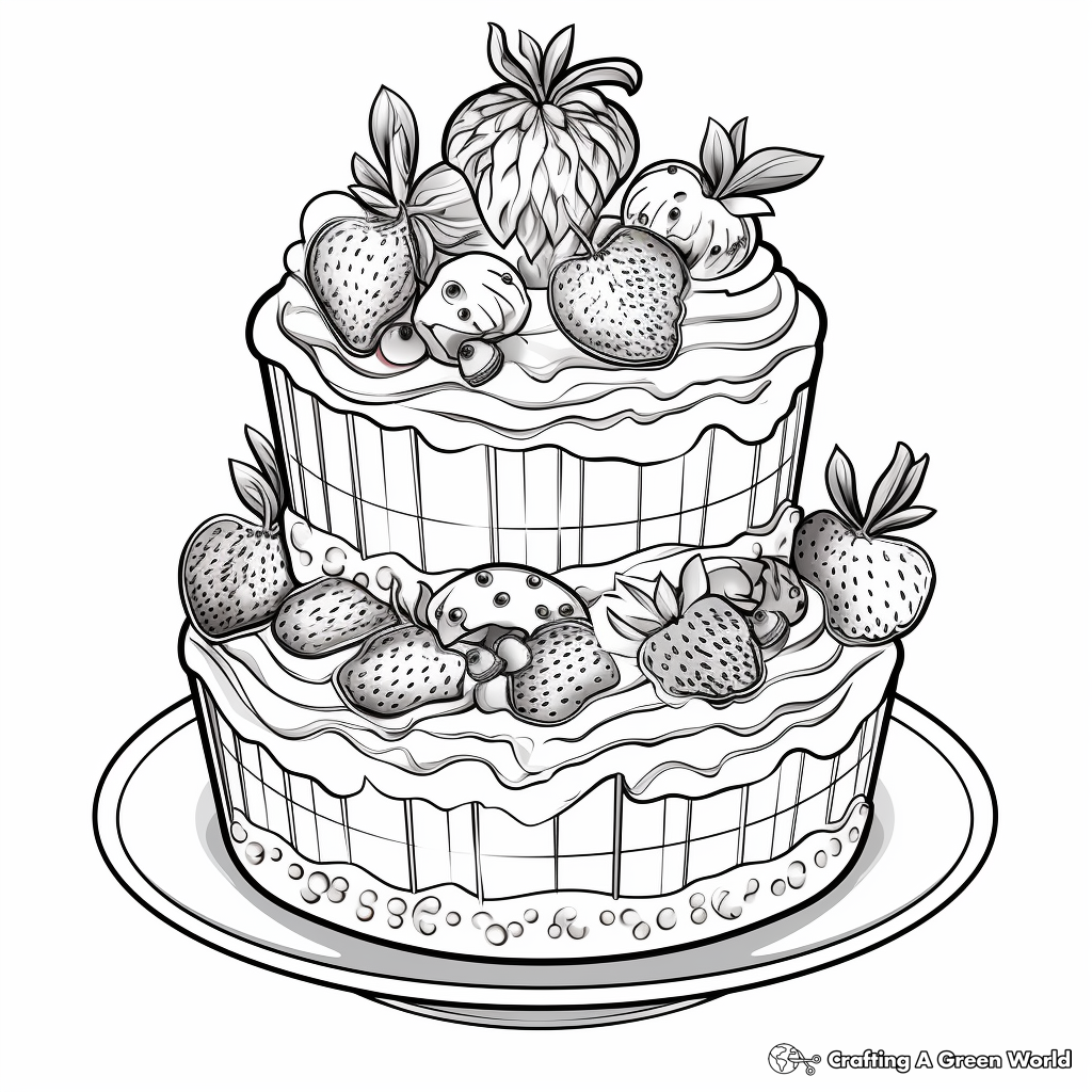 Dessert coloring pages