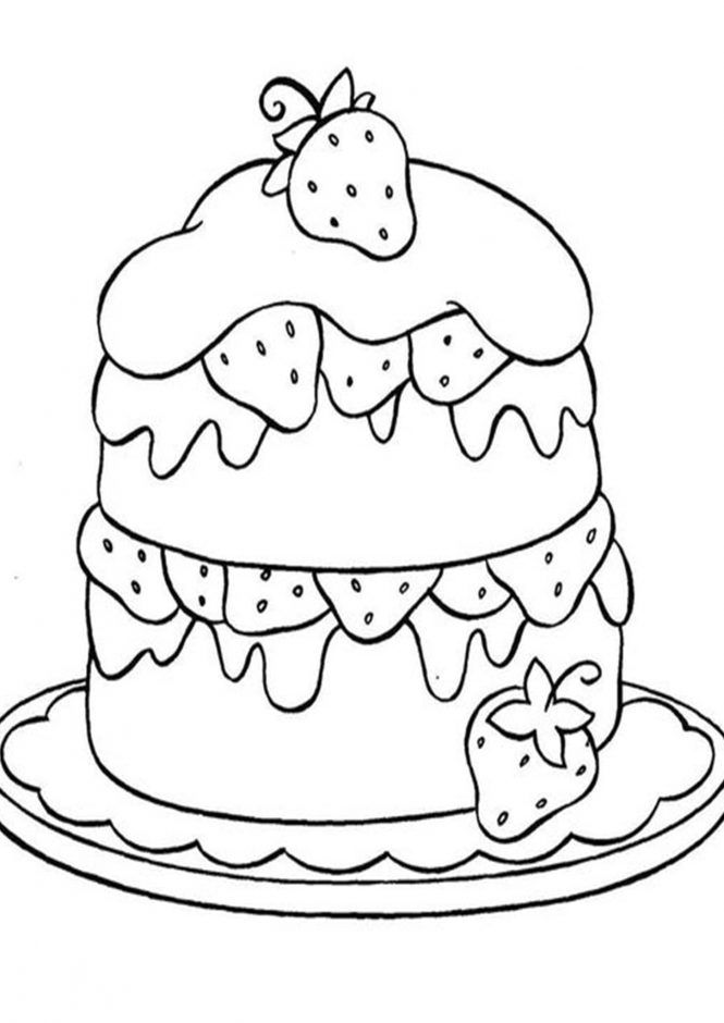 Free easy to print cake coloring pages cupcake coloring pages strawberry shortcake coloring pages food coloring pages