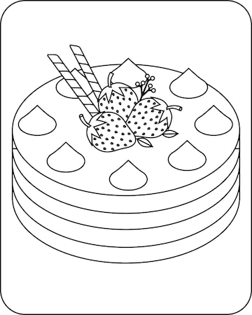 Premium vector dessert coloring pages for kids