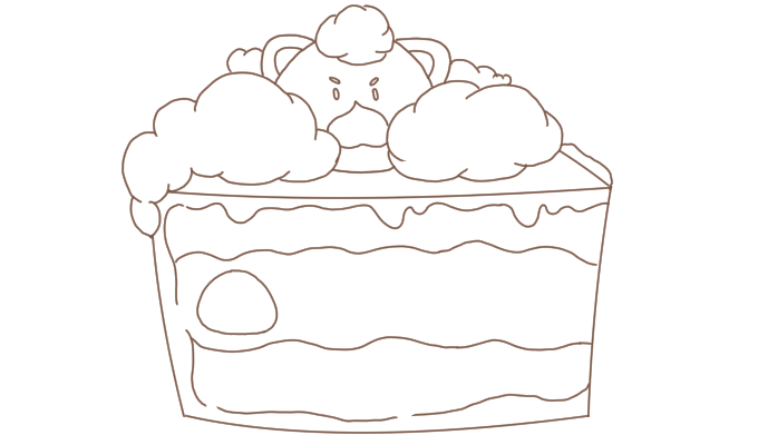 How to draw strawberry cake slice the best