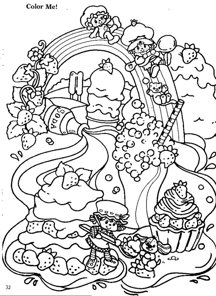Delicious strawberry shortcake coloring book