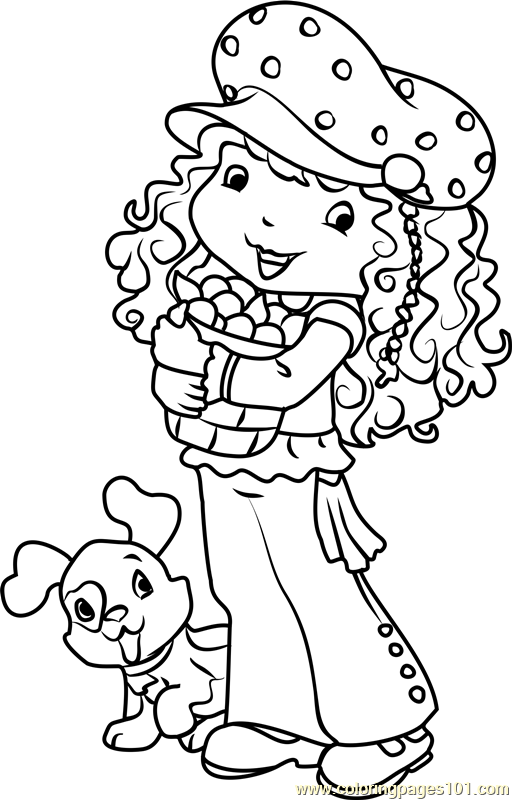 Blueberry muffin coloring page for kids