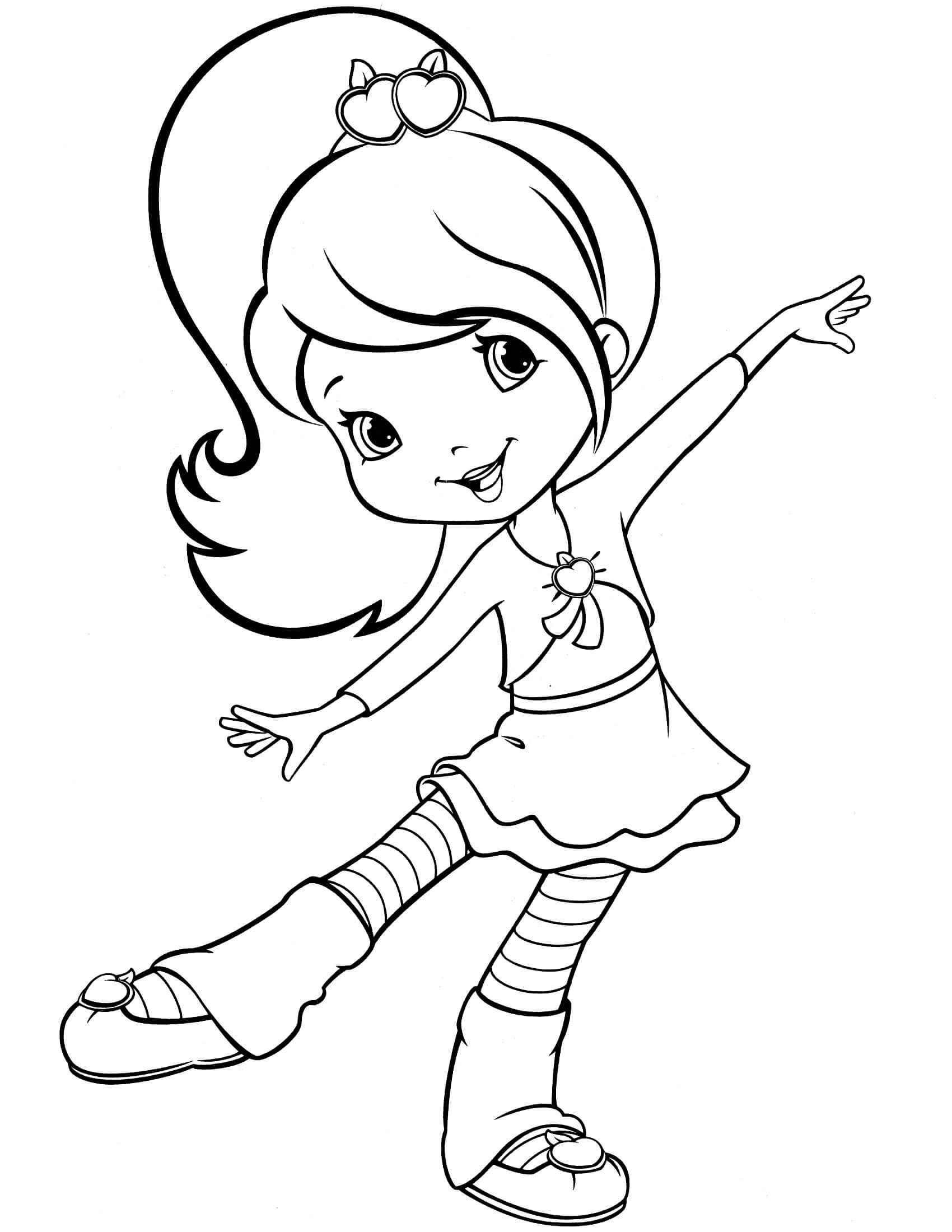Strawberry shortcake coloring pages pdf to print