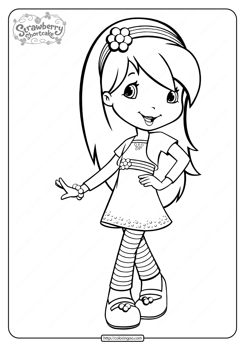 Free printable raspberry torte pdf coloring page â strawberry shortcake coloring pages bear coloring pages coloring pages