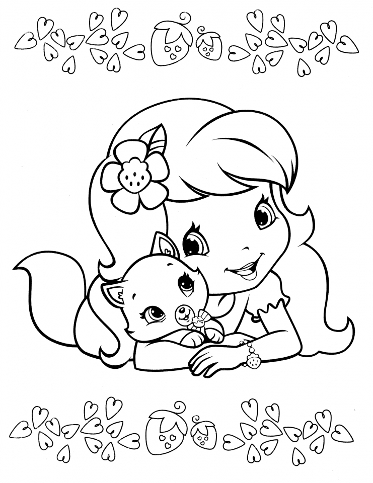 Get this strawberry shortcake coloring pages online