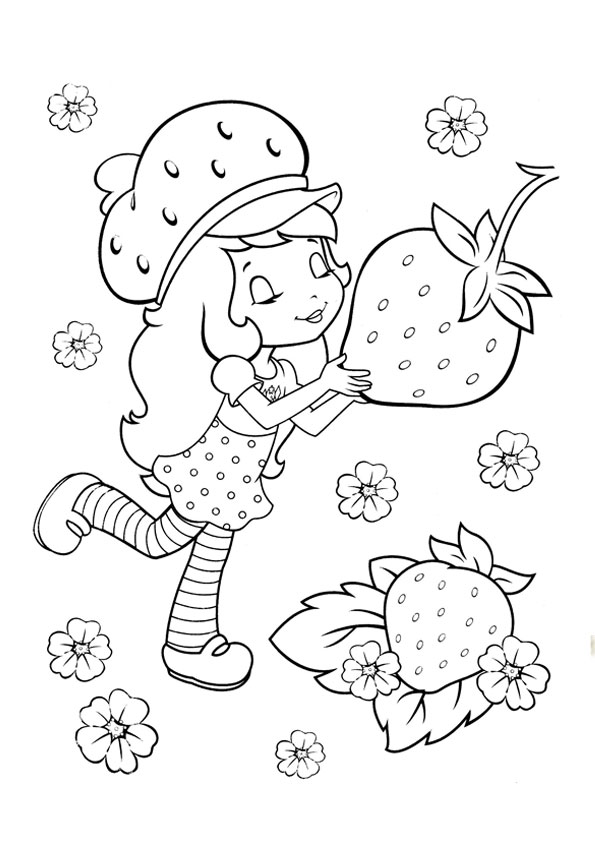 Coloring pages strawberry plant coloring page