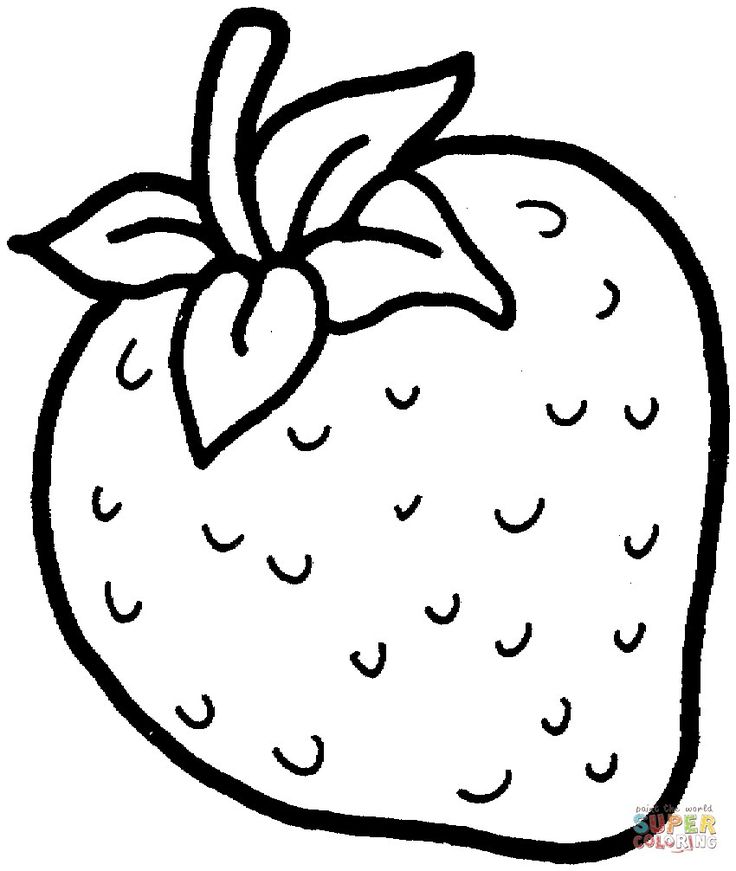 Pretty photo of strawberry coloring page