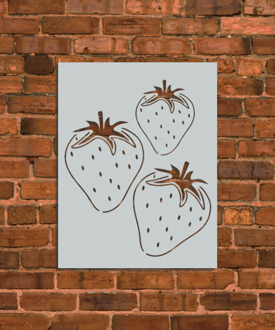 Strawberries fruit stencil innovo stencils