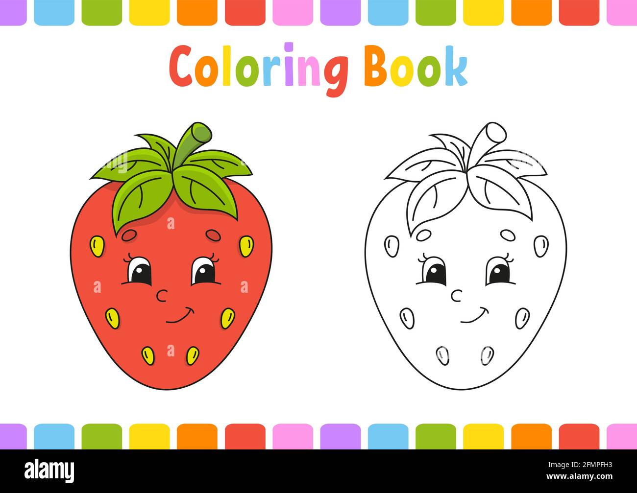 Black white drawing strawberry hi