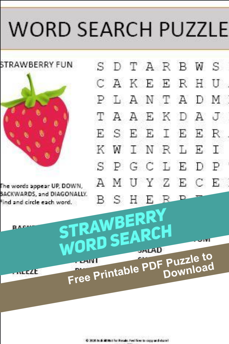 Strawberry word search puzzle jodi jill free printable puzzles word search puzzle charts for kids