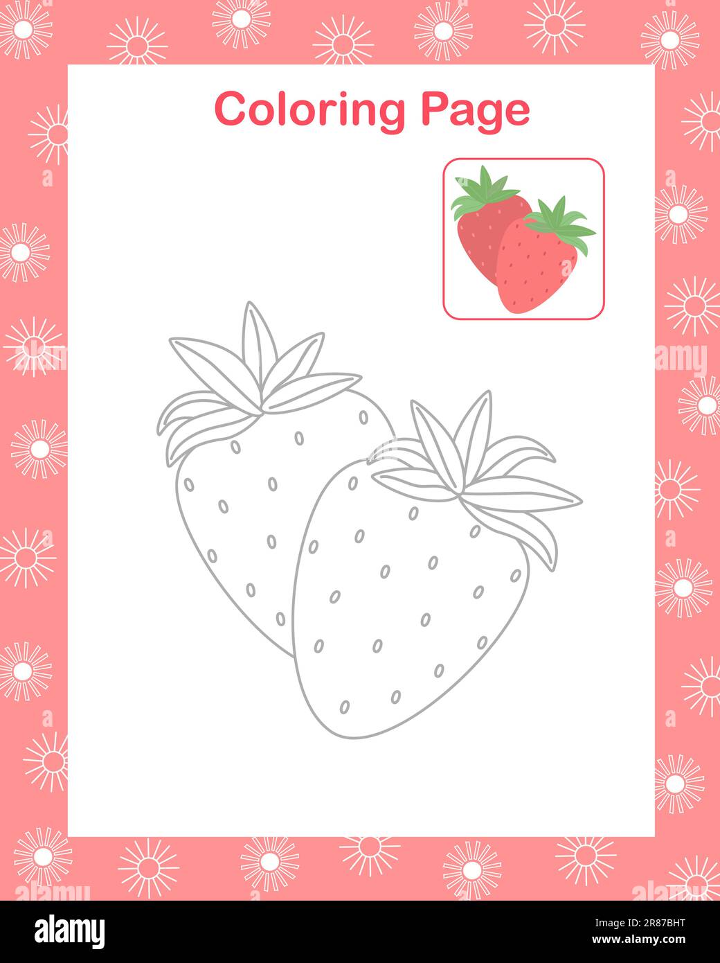 Printable strawberry stock vector images