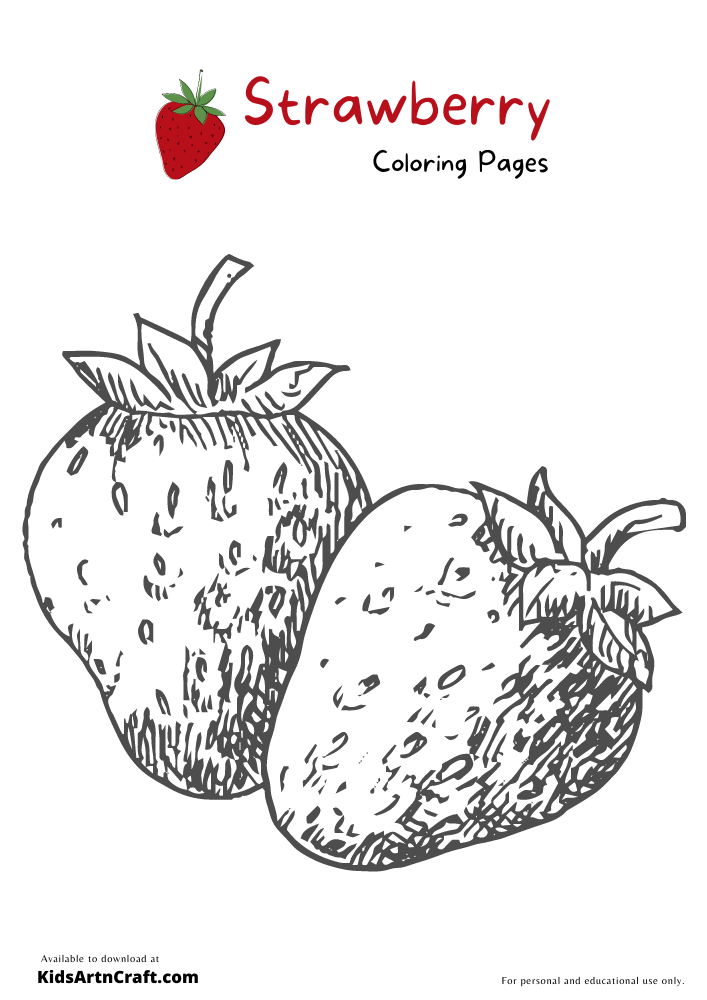 Strawberry colorg pages for kids â free prtables colorg pages prtables free kids colorg pages for kids