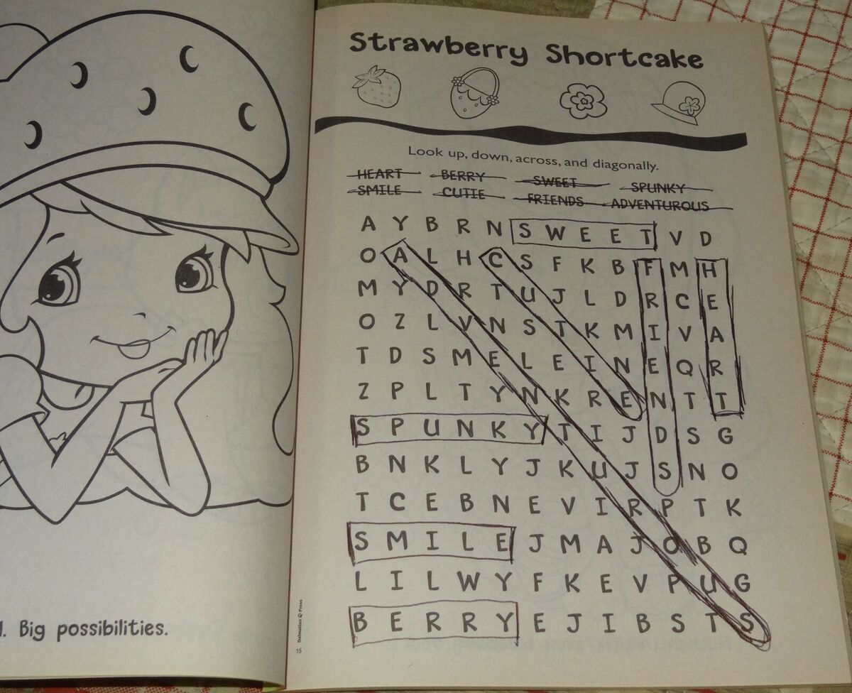 Lot strawberry shortke big fun book to color jump into fun royally sweet