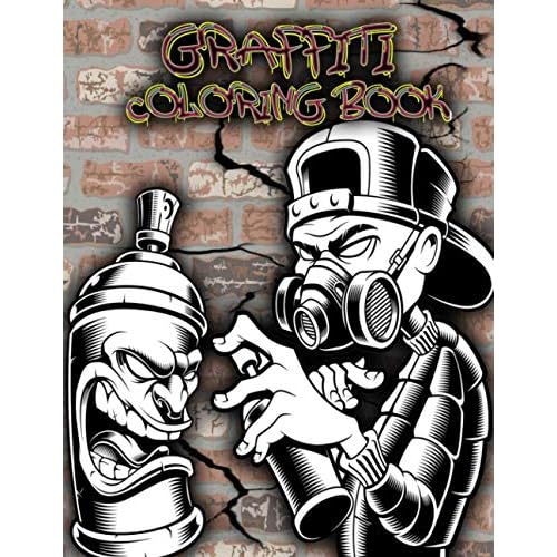 Graffiti coloring book for adults and teens seet turkey