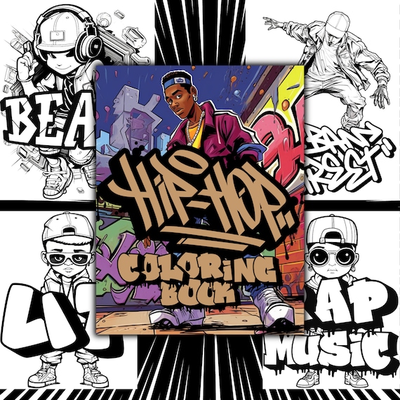 Hiphop graffiti coloring book graffiti coloring pages urban art coloring graffiti book hip hop coloring pages graffiti book
