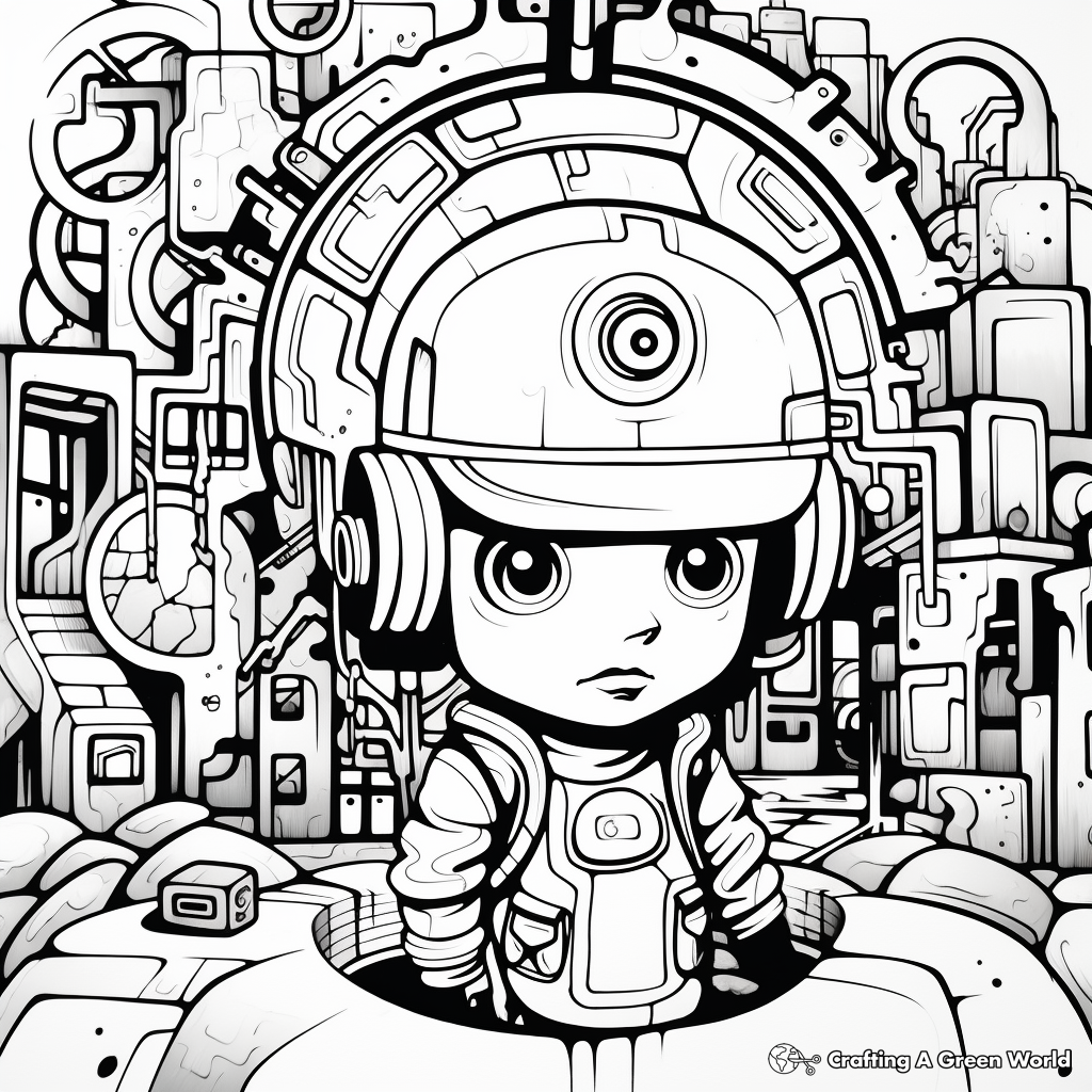 Graffiti coloring pages